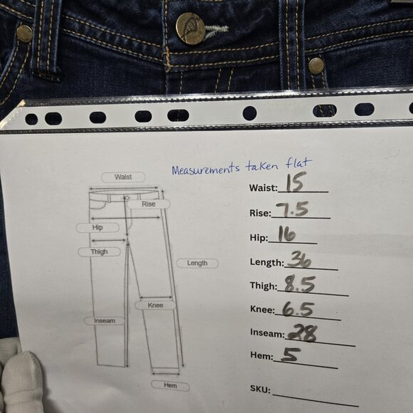 Genetic Denim THE JAMES Womens Jeans Size 28 Zip Ankle Dark Wash Skinny Low Rise - Picture 16 of 16